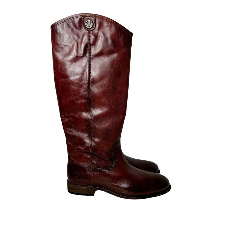 Frye Melissa Button 2‎ Boot in Mahogany Equestrian Knee High Leather 6
